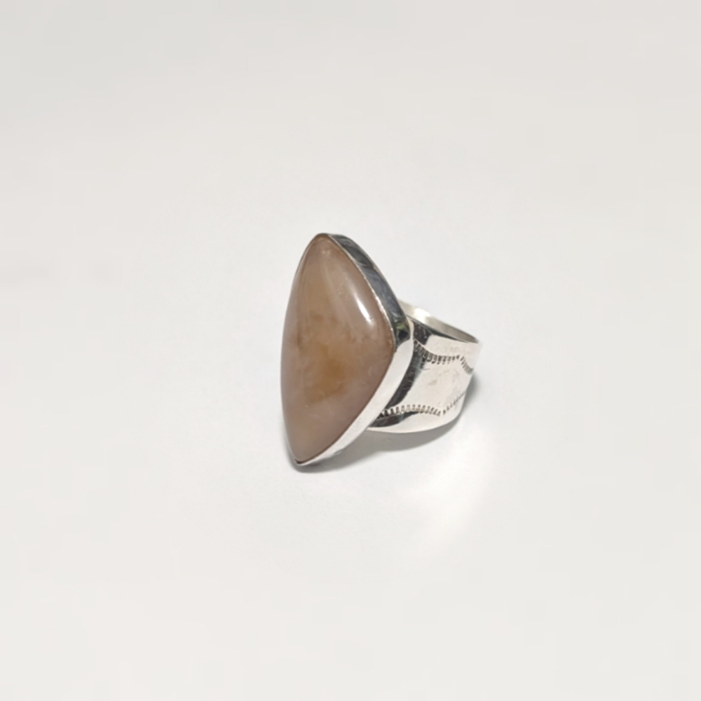 Jay King Desert Rose Trading ring Sterling silver Natural gem stone 925 Dtr Wide